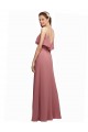 Long Floor Length Sleeveless Chiffon Dark Navy Spaghetti Straps A-Line Bridesmaid Dress Newcastle