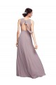 Long Sleeveless Chiffon Dark Navy A-Line Wedding Guest Dress Newcastle