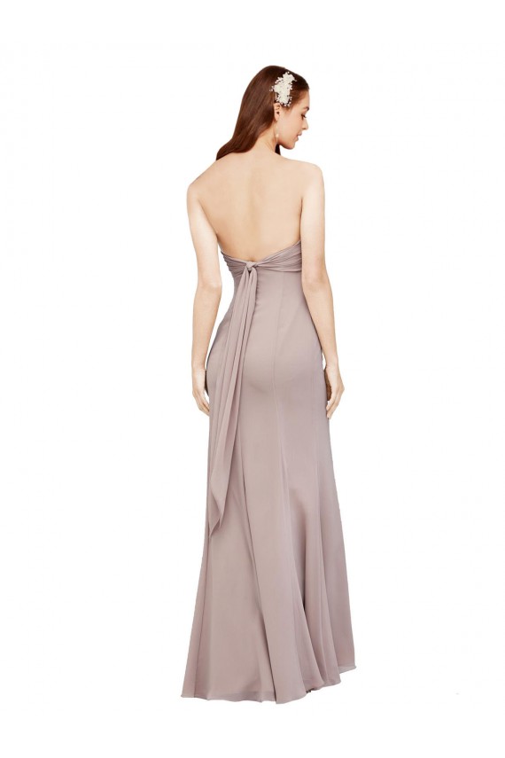 Long Sleeveless Soft Chiffon Black Mermaid Prom Dress / Bridesmaid Dress Newcastle