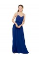 Long Sleeveless Chiffon Royal Blue Spaghetti Straps A-Line Bridesmaid Dress / Evening Dress Newcastle