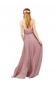 Long Sleeveless Chiffon Royal Blue Spaghetti Straps A-Line Bridesmaid Dress / Evening Dress Newcastle