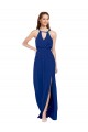 Long Sleeveless Soft Chiffon Royal Blue A-Line Bridesmaid Dress Newcastle
