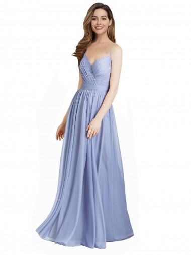 Long Sleeveless Chiffon & Lace A-Line Bridesmaid Dress / Evening Dress Newcastle