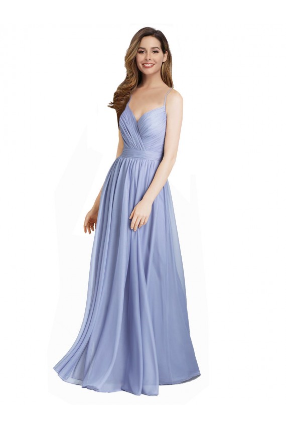 Long Sleeveless Chiffon & Lace A-Line Bridesmaid Dress / Evening Dress Newcastle