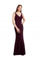 Long Sleeveless Soft Chiffon Burgundy Gold Mermaid Bridesmaid Dress Newcastle
