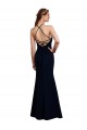 Long Sleeveless Soft Chiffon Dark Navy Mermaid Bridesmaid Dress Newcastle