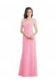 Long Sleeveless Chiffon Barely Pink A-Line Bridesmaid Dress Newcastle
