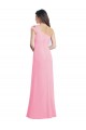 Long Sleeveless Chiffon Barely Pink A-Line Bridesmaid Dress Newcastle