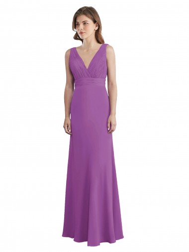 Long Sleeveless Soft Chiffon Dahlia A-Line Bridesmaid Dress Newcastle