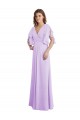 Long Split Sleeves Soft Chiffon Lilac A-Line Bridesmaid Dress Newcastle