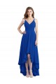 Long Sleeveless Soft Chiffon Royal Blue A-Line High Low Bridesmaid Dress Newcastle