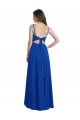 Long Sleeveless Soft Chiffon Royal Blue A-Line High Low Bridesmaid Dress Newcastle