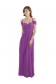 Long Cold Shoulder Soft Chiffon Dahlia A-Line Bridesmaid Dress Newcastle