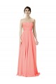 Long Sleeveless Soft Chiffon Peach A-Line Bridesmaid Dress Newcastle