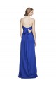 Long Sleeveless Soft Chiffon Royal Blue A-Line Bridesmaid Gown Newcastle