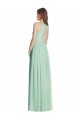 Long Sleeveless Soft Chiffon Mint Green A-Line Semi Formal Evening Dress / Bridesmaid Dress Newcastle