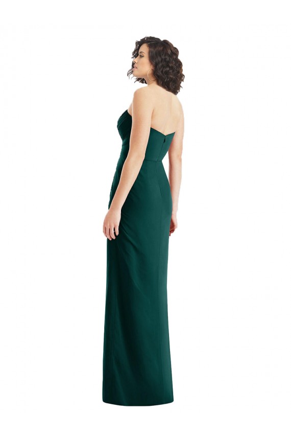 Long Sleeveless Soft Chiffon Ever Green Sweetheart A-Line Bridesmaid Dress Newcastle