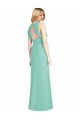 Long Sleeveless Soft Chiffon Jade Mermaid Bridesmaid Dress Newcastle