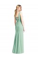 Long Sleeveless Soft Chiffon Mint Green Trumpet Bridesmaid Dress Newcastle