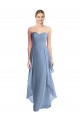 Long Sleeveless Chiffon Dusty Blue A-Line Formal Dress / Bridesmaid Dress Newcastle