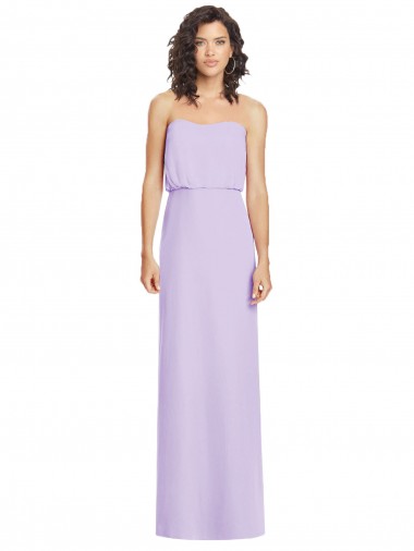 Long Sleeveless Soft Chiffon Lilac A-Line Formal Dress / Bridesmaid Dress Newcastle