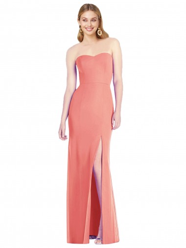 Long Sleeveless Soft Chiffon Desert Rose Trumpet Bridesmaid Dress Newcastle