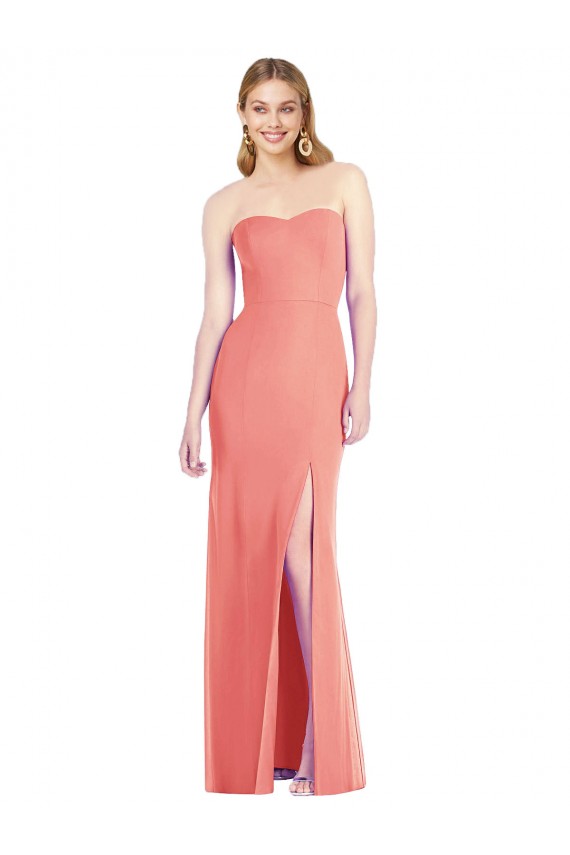 Long Sleeveless Soft Chiffon Desert Rose Trumpet Bridesmaid Dress Newcastle