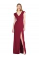 Long Ruffle Sleeves Soft Chiffon Burgundy Mermaid Bridesmaid Dress Newcastle