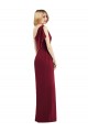 Long Sleeveless Soft Chiffon Olive Green One Shoulder Trumpet Bridesmaid Dress Newcastle