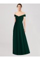 Long Sleeveless Soft Chiffon Ever Green A-Line Formal Dress / Bridesmaid Dress Newcastle