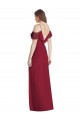Long Cold Shoulder Soft Chiffon Royal Blue Trumpet Semi Formal Evening Dress / Bridesmaid Dress Newcastle