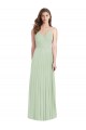 Long Cold Shoulder Soft Chiffon Sage Trumpet Semi Formal Evening Dress / Bridesmaid Dress Newcastle