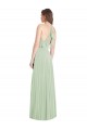 Long Cold Shoulder Soft Chiffon Sage Trumpet Semi Formal Evening Dress / Bridesmaid Dress Newcastle