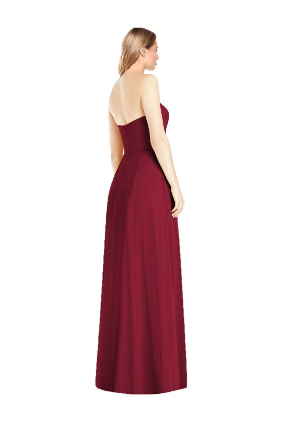 Long Sleeveless Soft Chiffon Hot Pink Trumpet Semi Formal Evening Dress / Bridesmaid Dress Newcastle
