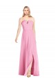 Long Sleeveless Soft Chiffon Hot Pink Trumpet Semi Formal Evening Dress / Bridesmaid Dress Newcastle