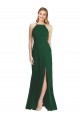 Long Sleeveless Soft Chiffon Dark Green A-Line Semi Formal Evening Dress / Bridesmaid Dress Newcastle