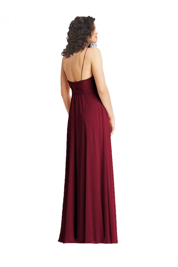 Long Sleeveless Soft Chiffon Smoke Green Trumpet Formal Evening Gown / Bridesmaid Dress Newcastle