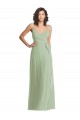 Long Sleeveless Soft Chiffon Smoke Green Trumpet Formal Evening Gown / Bridesmaid Dress Newcastle