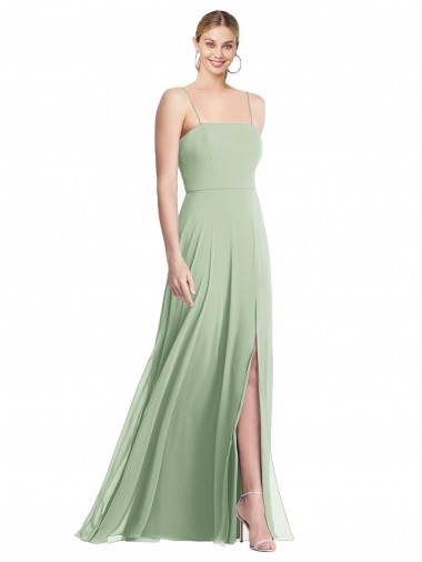 Long Sleeveless Soft Chiffon Sage Trumpet Formal Evening Gown / Bridesmaid Dress Newcastle