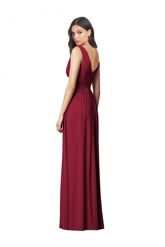Long Sleeveless Soft Chiffon Royal Blue A-Line Semi Formal Evening Dress / Bridesmaid Dress Newcastle
