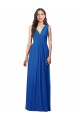 Long Sleeveless Soft Chiffon Royal Blue A-Line Semi Formal Evening Dress / Bridesmaid Dress Newcastle