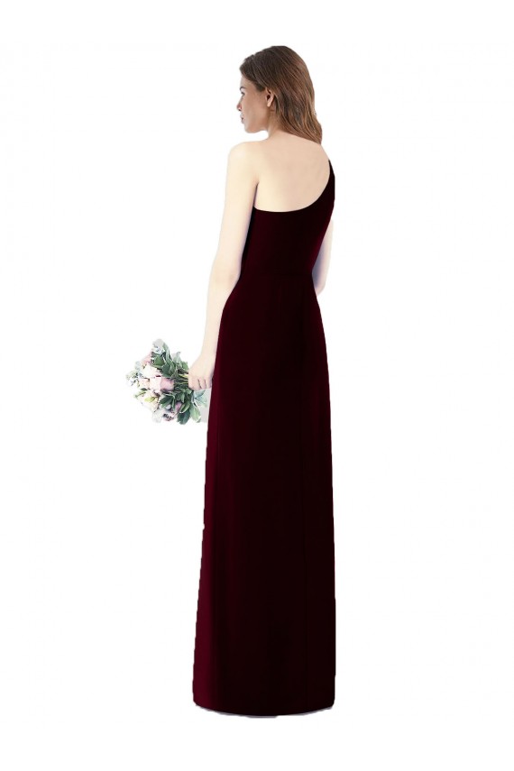 Long Sleeveless Soft Chiffon Dark Green Trumpet Bridesmaid Dress Newcastle