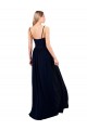 Long Sleeveless Soft Chiffon Dark Navy Spaghetti Straps A-Line Formal Evening Gown / Bridesmaid Dress Newcastle