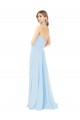 Long Sleeveless Chiffon Light Sky Blue A-Line Bridesmaid Dress / Evening Gowns Newcastle