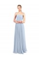 Long Sleeveless Soft Chiffon Light Sky Blue A-Line Bridesmaid Dress Newcastle