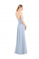 Long Sleeveless Soft Chiffon Light Sky Blue A-Line Bridesmaid Dress Newcastle