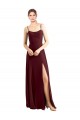 Long Sleeveless Chiffon Burgundy Gold A-Line Bridesmaid Dress / Evening Dress Newcastle