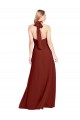 Long Sleeveless Soft Chiffon Burgundy A-Line Prom Dress / Bridesmaid Dress Newcastle