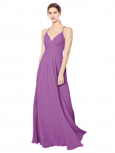 Long Sleeveless Soft Chiffon Dahlia A-Line Formal Dress / Bridesmaid Dress Newcastle