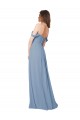 Long Sleeveless Chiffon Dusty Blue Sweetheart A-Line Wedding Party Dress Newcastle